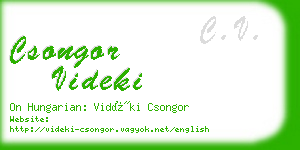 csongor videki business card